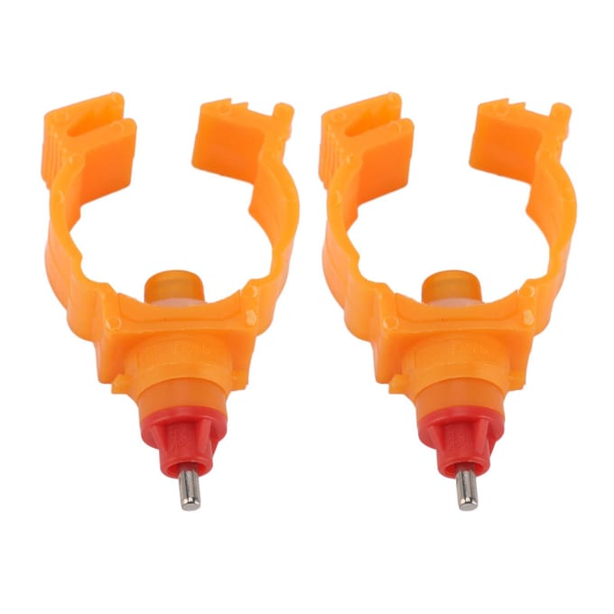 100 stuks Kippennipel Drinkfonteinen Veer Bajonet ABS G3/4 Pluimvee Water Drinker Nippels Clip orange