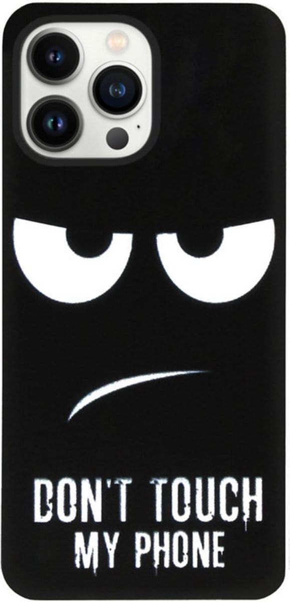 ADEL Siliconen Back Cover Softcase Hoesje Geschikt voor iPhone 14 Pro Max - Don't Touch My Phone