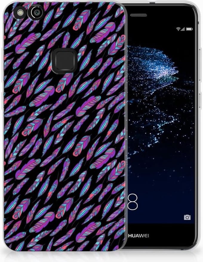 TPU Hoesje voor Huawei P10 Lite TPU bumper Feathers Color