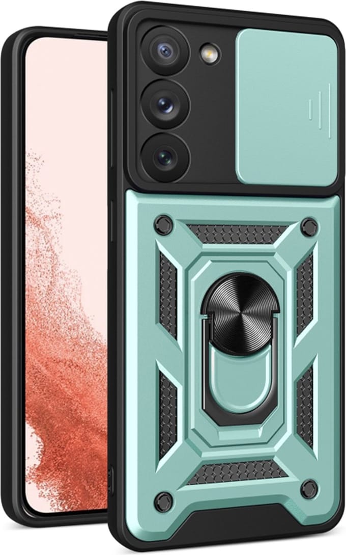 Hoesje geschikt voor Samsung Galaxy S23 Plus - Techsuit Camshield Back Cover - Groen