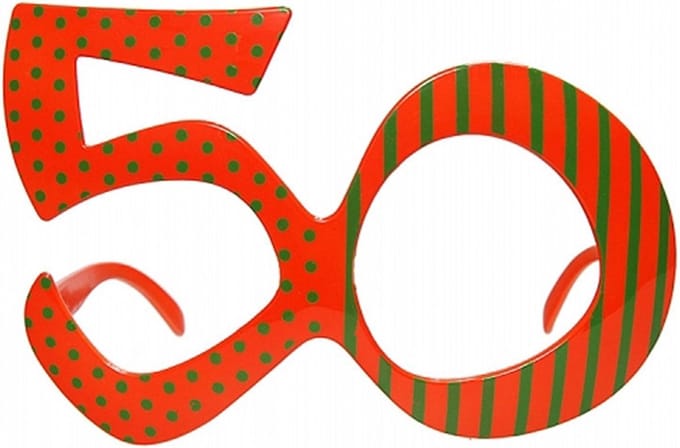 PARTYDECO - 50 jaar bril voor volwassenen