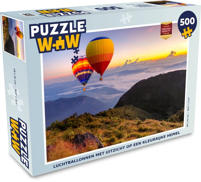 Puzzel Luchtballon - Berg - Thailand - Legpuzzel - Puzzel 500 stukjes