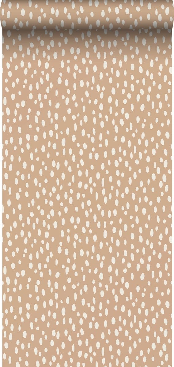 ESTAhome behang stippen licht terracotta - 53 cm x 10.05 m - 139555