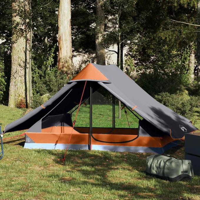 Vidaxl Tente de Camping, 2 Personnes, Grise, Imperméable