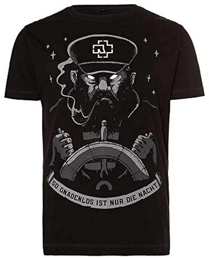 Unisex T-shirt Seemann - Zwart met Multicolor Print