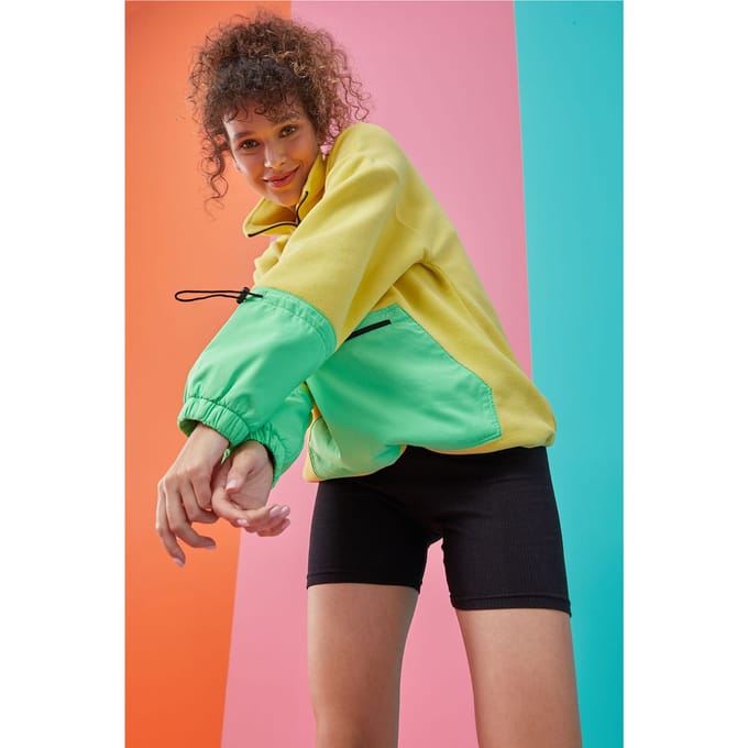 Oversized Pluche Half-Zip Sweatshirt