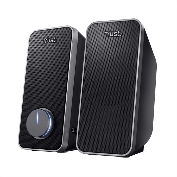 Trust Arys 2.0 PC Luidsprekerset - 2.0 Luidsprekers – USB Luidsprekers – Luidsprekers met USB – 14 W RMS – Zwart