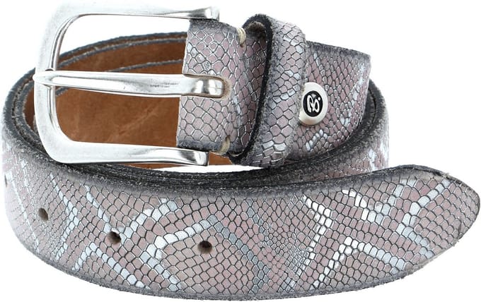 b.belt Riem Sabia Ledergürtel W80 Rosa / Silber Metallic Roze Veelkleurig