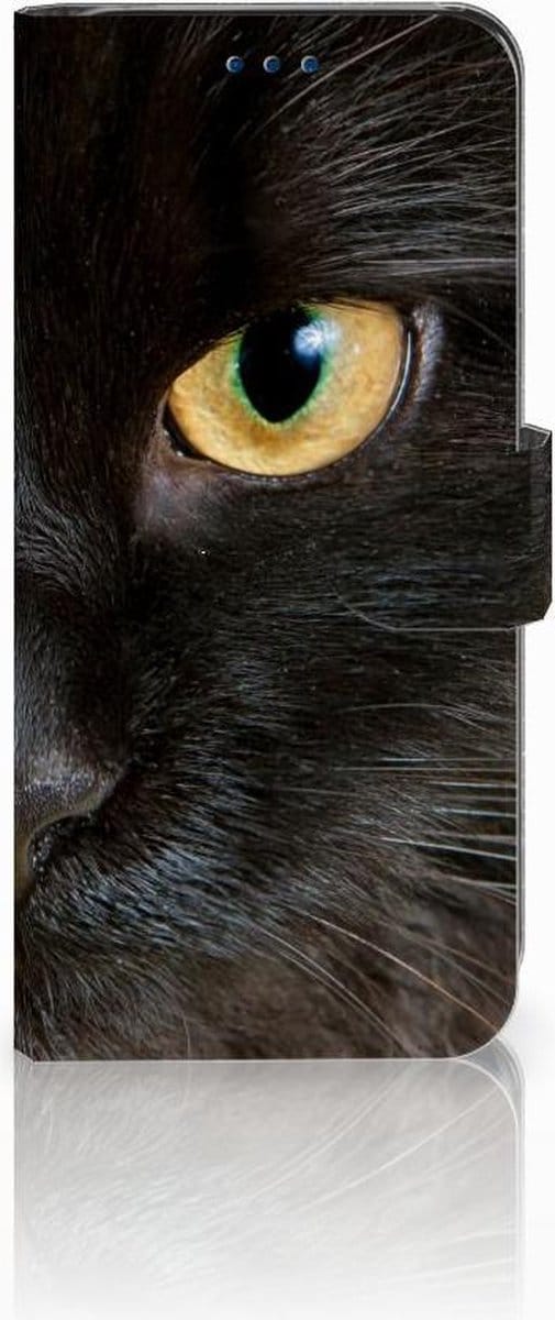 Samsung Galaxy S8 Telefoonhoesje met Pasjes Zwarte Kat