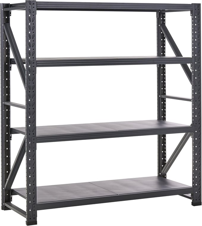 BELIANI FIUGGI - Stellingkast 4 planken - Zwart - 200 cm - Staal