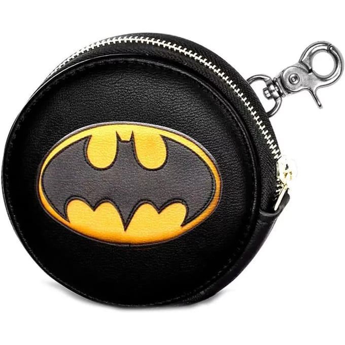 Karactermania - DC Comics Batman - Batsignaal - Cookie Portemonnee Heren Dames - Geldbeugel - Zwart