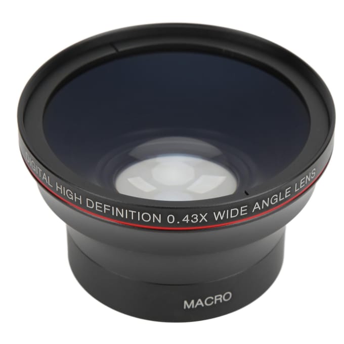 55mm 0.43X Groothoeklens Optisch Glas Coating Technologie Camera Accessoire Helder Beeld black