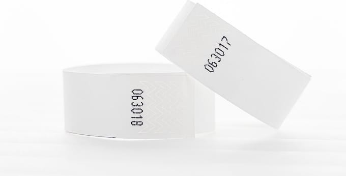 100 Polsbandjes Tyvek, wit