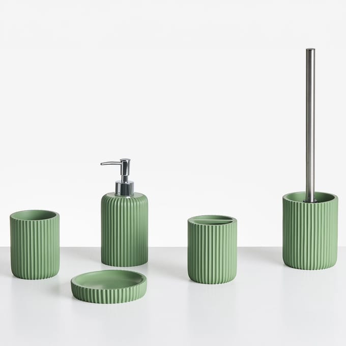 CAMANA - Badkameraccessoireset - Groen - Polyresin