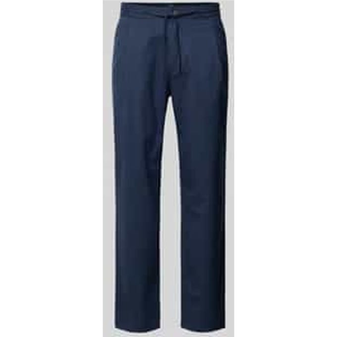 Regular fit stoffen broek met elastische band