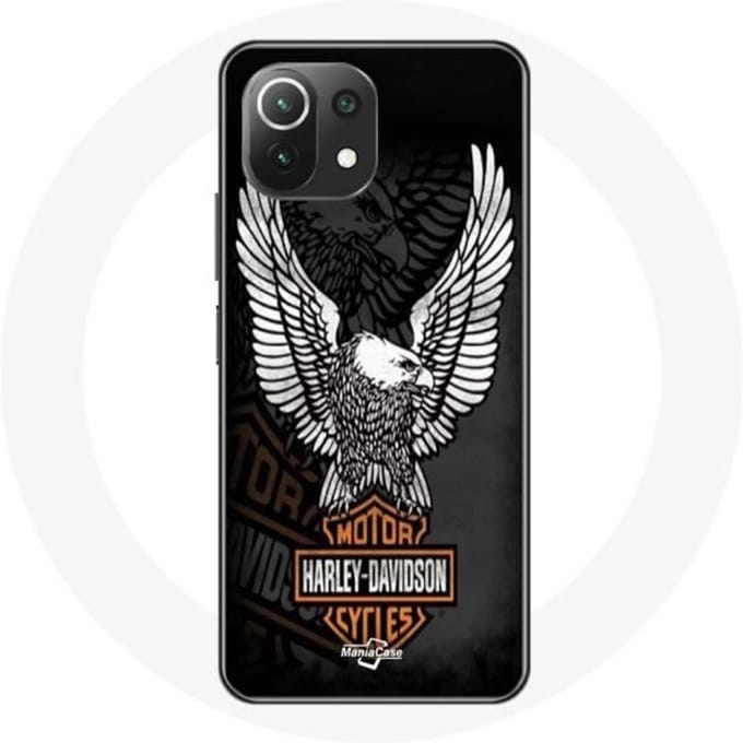 Coque - Harley Davidson - Xiaomi Mi 11 Lite - Noir - Aigle logo - Rigide