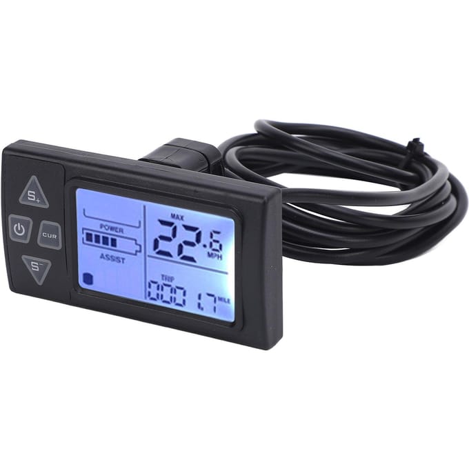 Elektrische LCD Display Meter 861 Regenbestendig Elektrisch LCD Display Bedieningspaneel voor Elektrische Scooter black