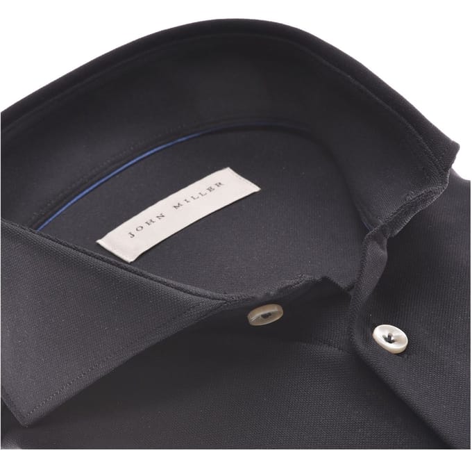 John Miller Overhemd Hyperstretch Zwart - Maat 38 - Heren - Overhemden Casual