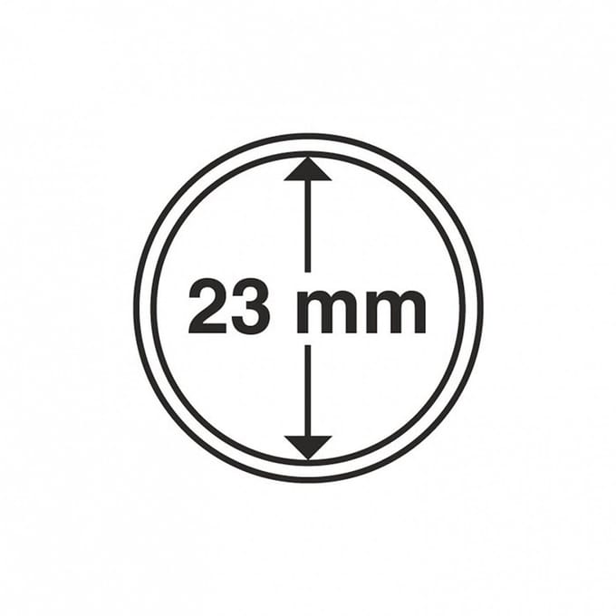Muntcapsules Rond - geschikt voor munten Ø 23 mm. - GRIPS