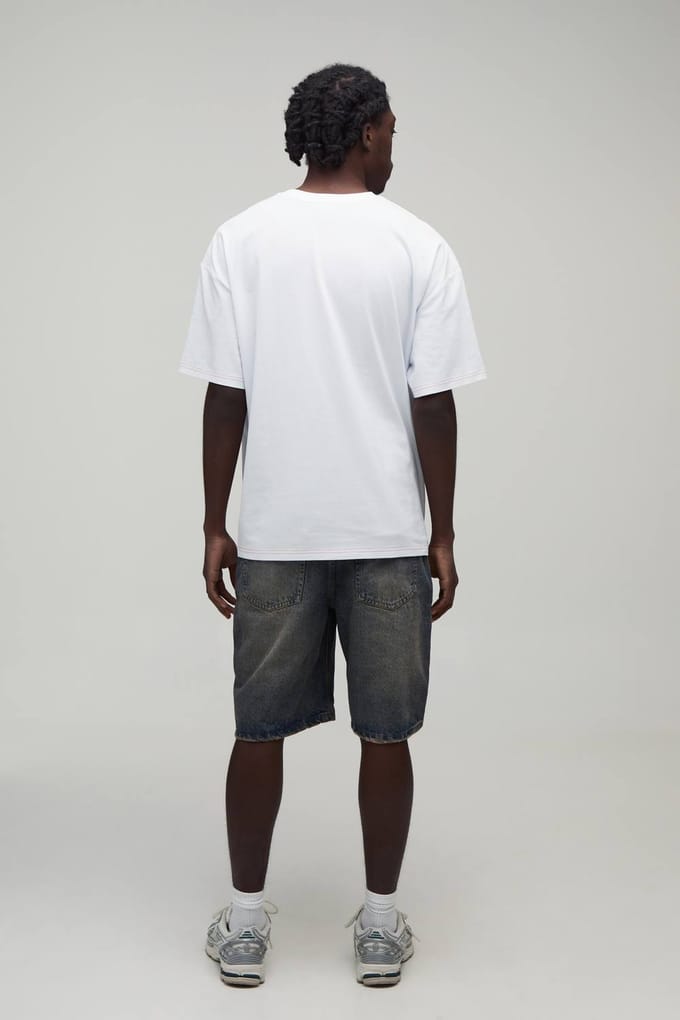 Afterlight Skelet Bedrukt T-shirt Met Korte Mouwen | White | Size Medium