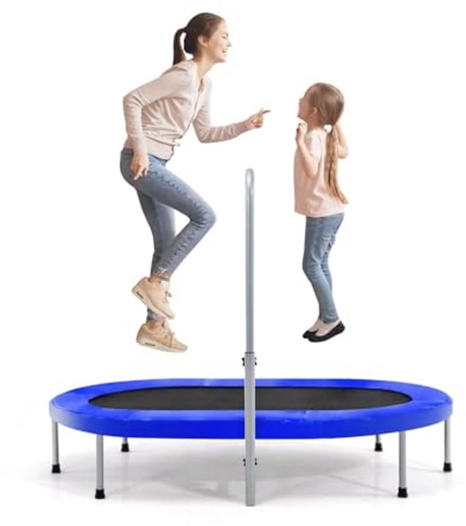Dubbele Trampoline met Verstelbare Leuning voor Gezond en Leuk Springen