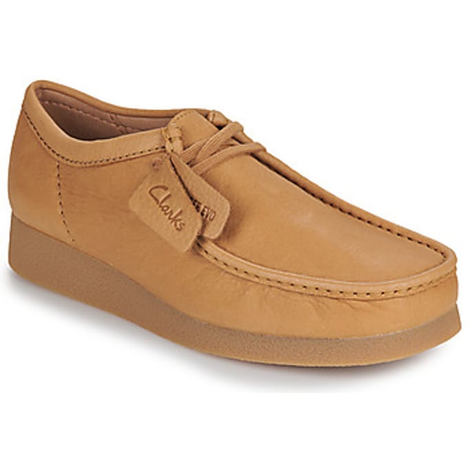 Clarks Wallabee Evo Leren Sneakers, Bruin