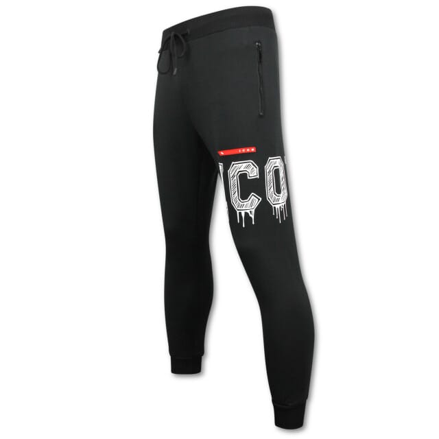 Dik Geweven Joggingbroek Heren ICON - Trainingsbroek Heren Lang - 5777 - Zwart