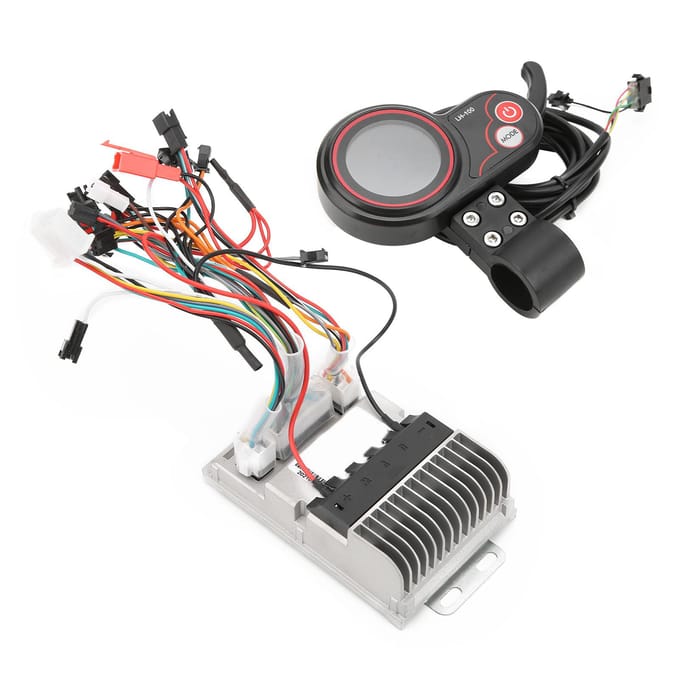 Elektrische Fiets 34V 48V 500W Motor Borstelloze Controller 3 Modes Sinusgolf Controller met LCD Display Bedieningspaneel en gray
