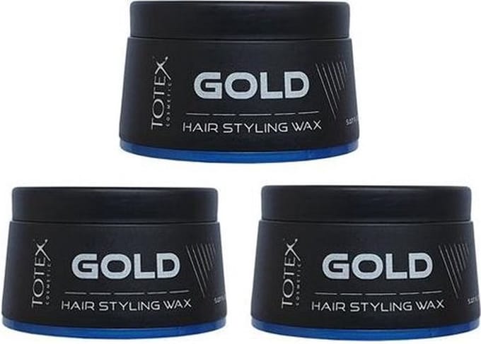 Totex Cosmetic GOLD Hair Styling Wax 3 x 150 mL