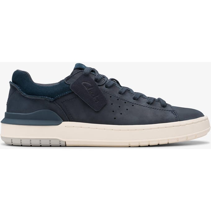 Clarks Blauw Heren Sneakers Met Vetersluiting