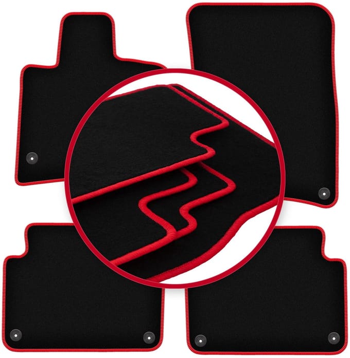 CARLUX-RED automatten voor: Audi Q7 I 4L SUV (2005-2015)