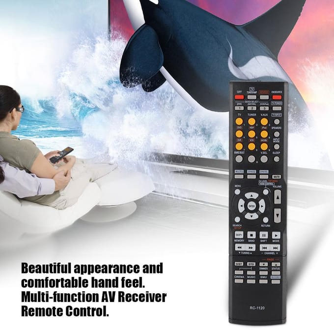 Vervangende Afstandsbediening Voor Denon AV-Receiver RC1120 AVR391 AVR591 AVR390 black