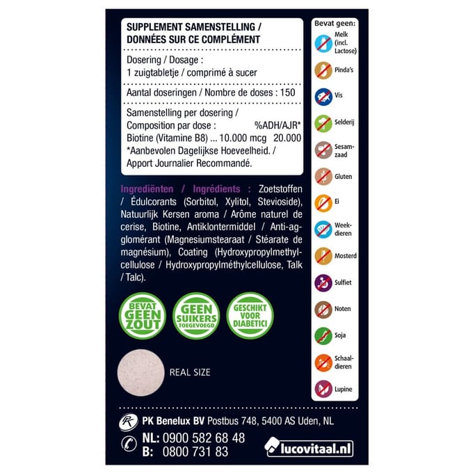 Lucovitaal Biotine 10.000mcg Forte