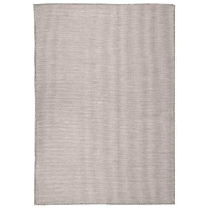 vidaXL - Buitenkleed - platgeweven - 160x230 - cm - lichtgrijs