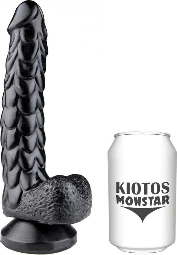 Kiotos Monstar - Echo - Dildo - 24,5 x 4 cm - Zwart