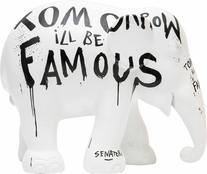 Tomorrow I’ll Be Famous 20 cm Elephant parade Handgemaakt Olifantenstandbeeld