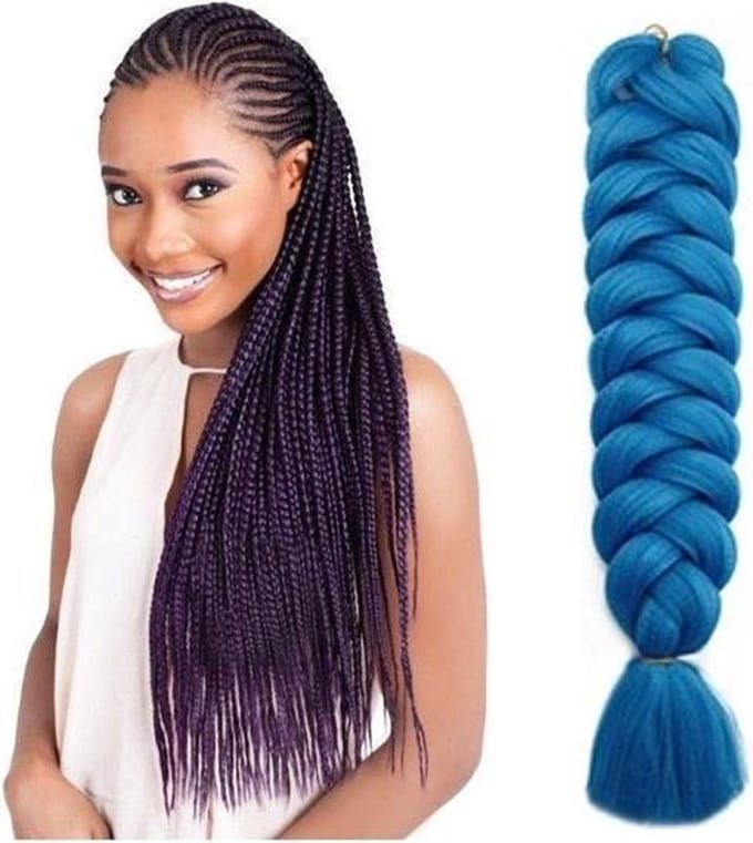 X-Pression Ultra Braid Premium - Vlechthaar Cyan Blue - Blauw - Synthetisch haar