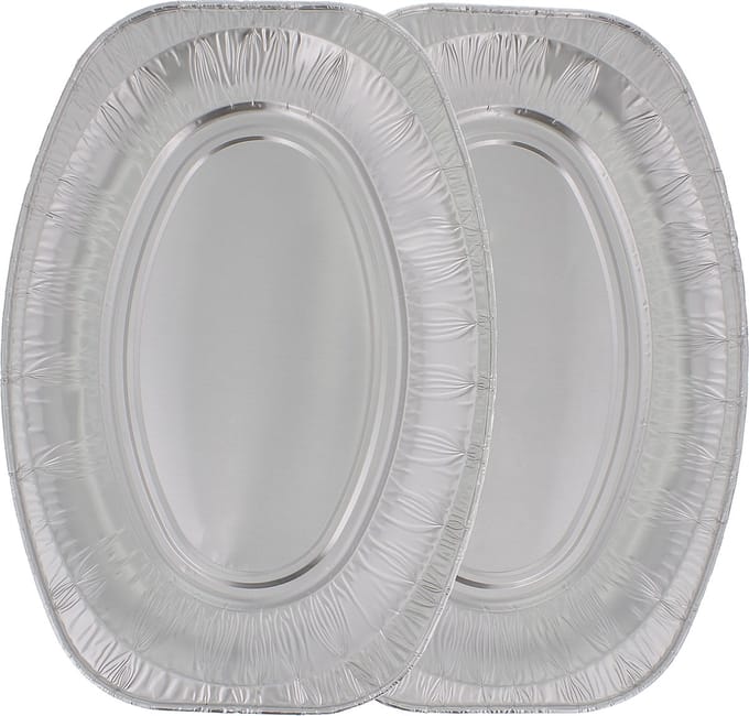 25 sets Aluminium serveerschalen 35x24 cm (2 stuks per set)