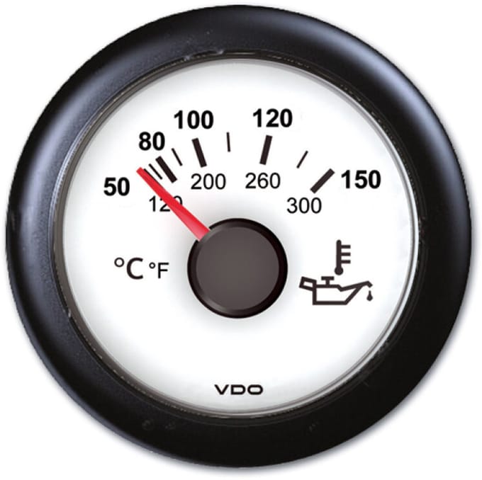 VDO ViewLine zwarte Olietemperatuurmeter