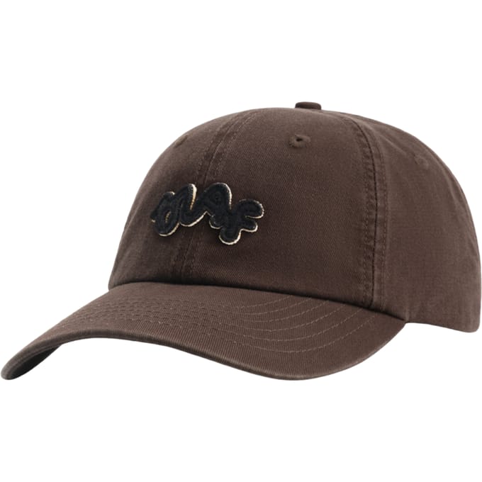 Olaf Washed Signature Logo Petten Donkerbruin A260800