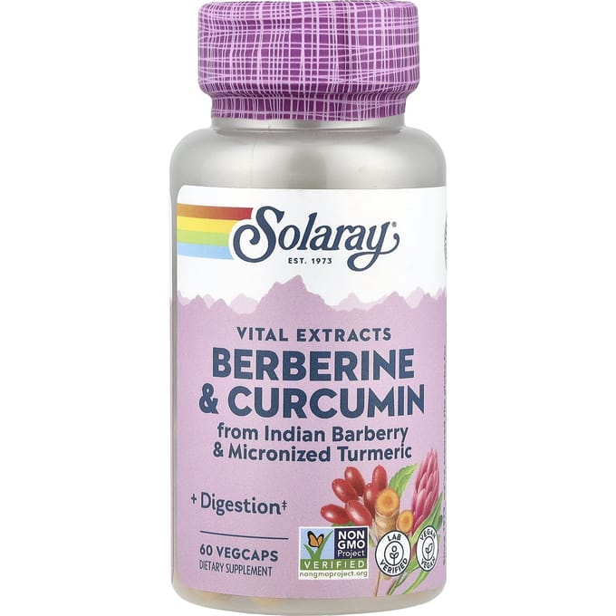Berberine & Curcumine, wortelextract, 60 vegetarische capsules