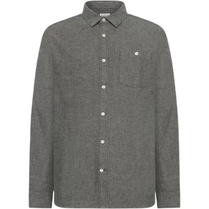 Katoenen flanellen shirt KnowledgeCotton Apparel Fishbone - GOTS