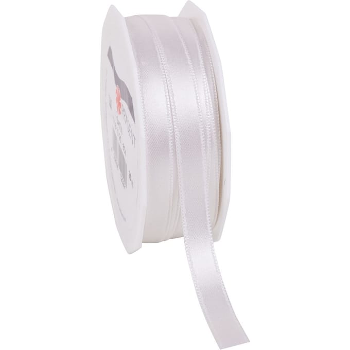 Satijnlint "Uni", 10 mm - Ivoorkleurig