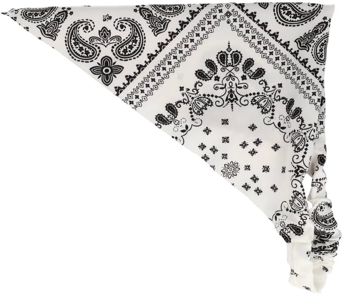 Haarsoires Haarband Bandana - Paisley Patroon - Zwart Wit