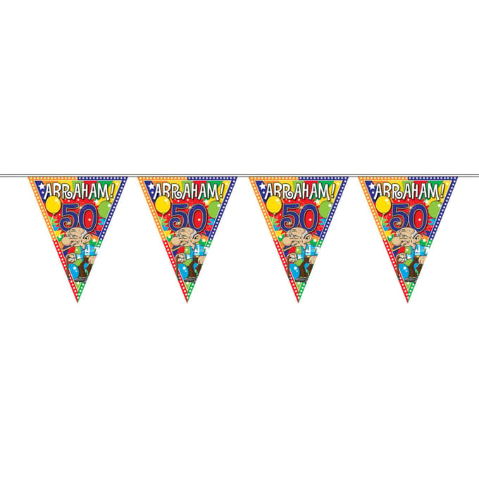 50 Jaar Abraham Knalfeest Vlaggenlijn - 10 meter