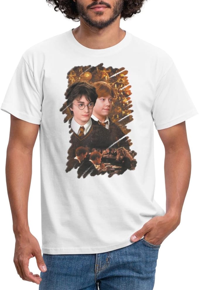 Harry Potter Kerst Harry En Ron T-Shirt Heren
