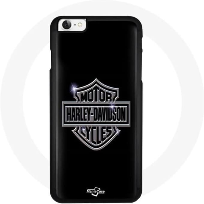 Coque - Maniacase - iPhone 7 - Noir - Souple - Harley Davidson logo noir