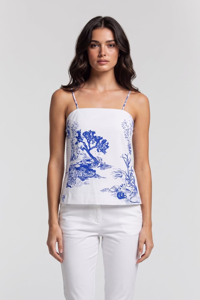 ARKET Ganny Placement Top White Taglia: 44 | Canottiere Outlet | Donna | Bianco