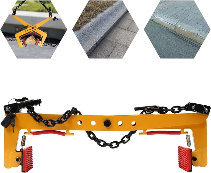 Stoeprandentang - Steendrager - Bestrating Plaatsen - Verstelbare Opening - 30-51 cm - Geel