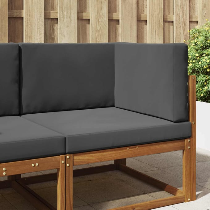 vidaXL - Buitenbankkussen - Polyester - Antraciet - 80 - x - 80 - cm